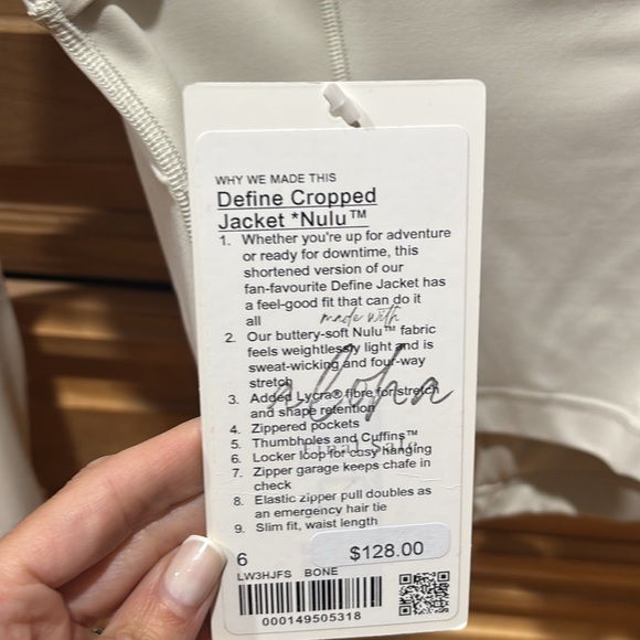 NWT lululemon aloha cropped define nulu jacket - Picture 3 of 3